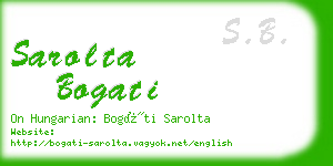 sarolta bogati business card